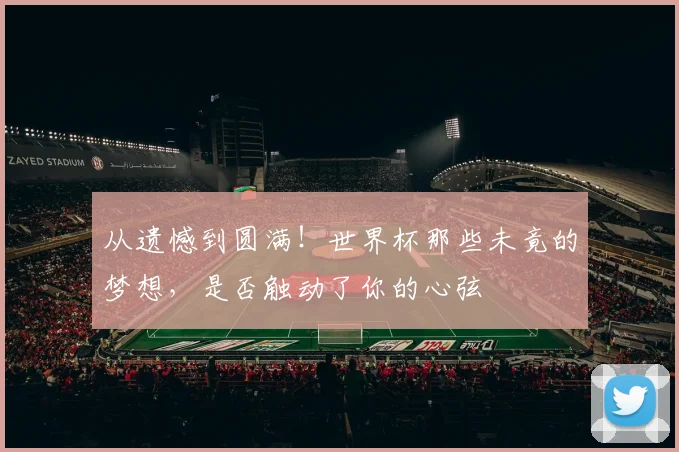 从遗憾到圆满！世界杯那些未竟的梦想，是否触动了你的心弦